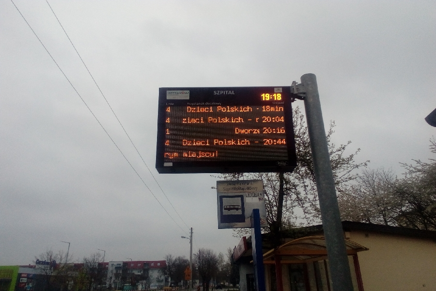 MZK Tomasz�w Mazowiecki, elektorniczny "rozk�ad jazdy"